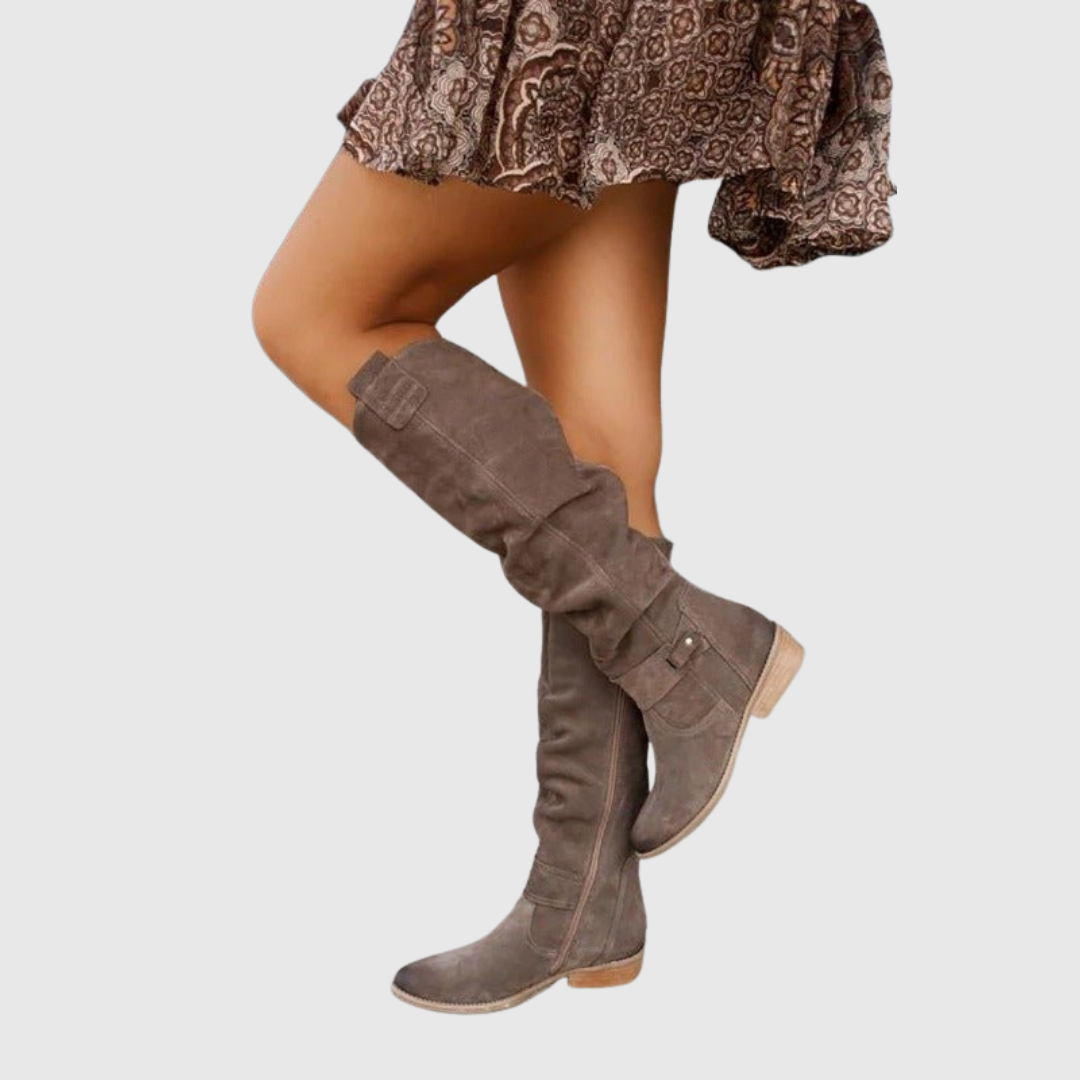 NORIEL | ELEGANT KNEE-HIGH LEATHER BOOTS