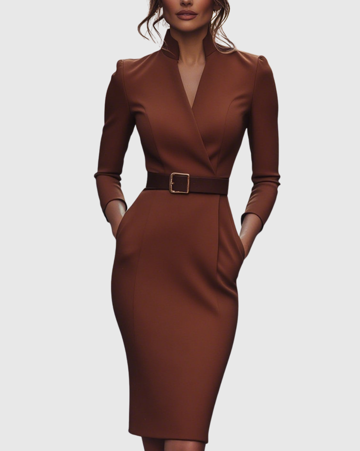 CLARIBEL | REFINED MIDI DRESS