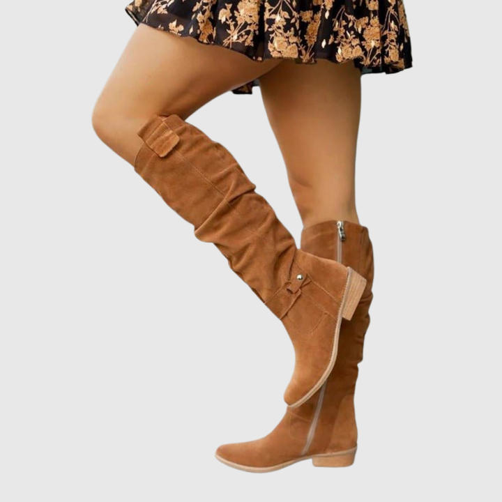 NORIEL | ELEGANT KNEE-HIGH LEATHER BOOTS