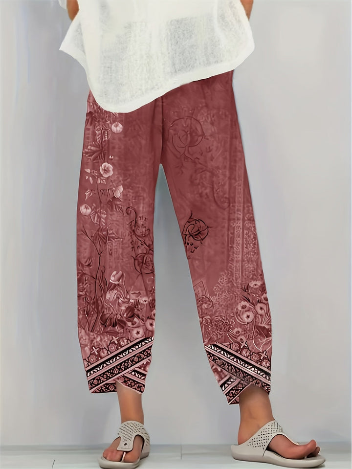 BRIELLE | BOTANICAL WIDE-LEG TROUSERS