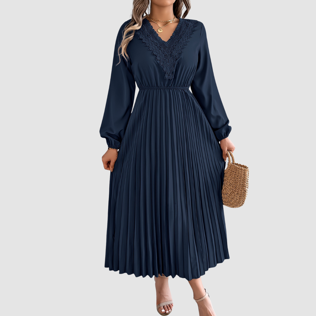 ROSALIND QUINN | LACE V-NECK A-LINE DRESS