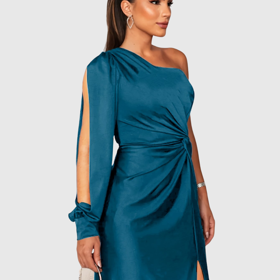 CHARLOTTA | ONE-SHOULDER EVENING GOWN
