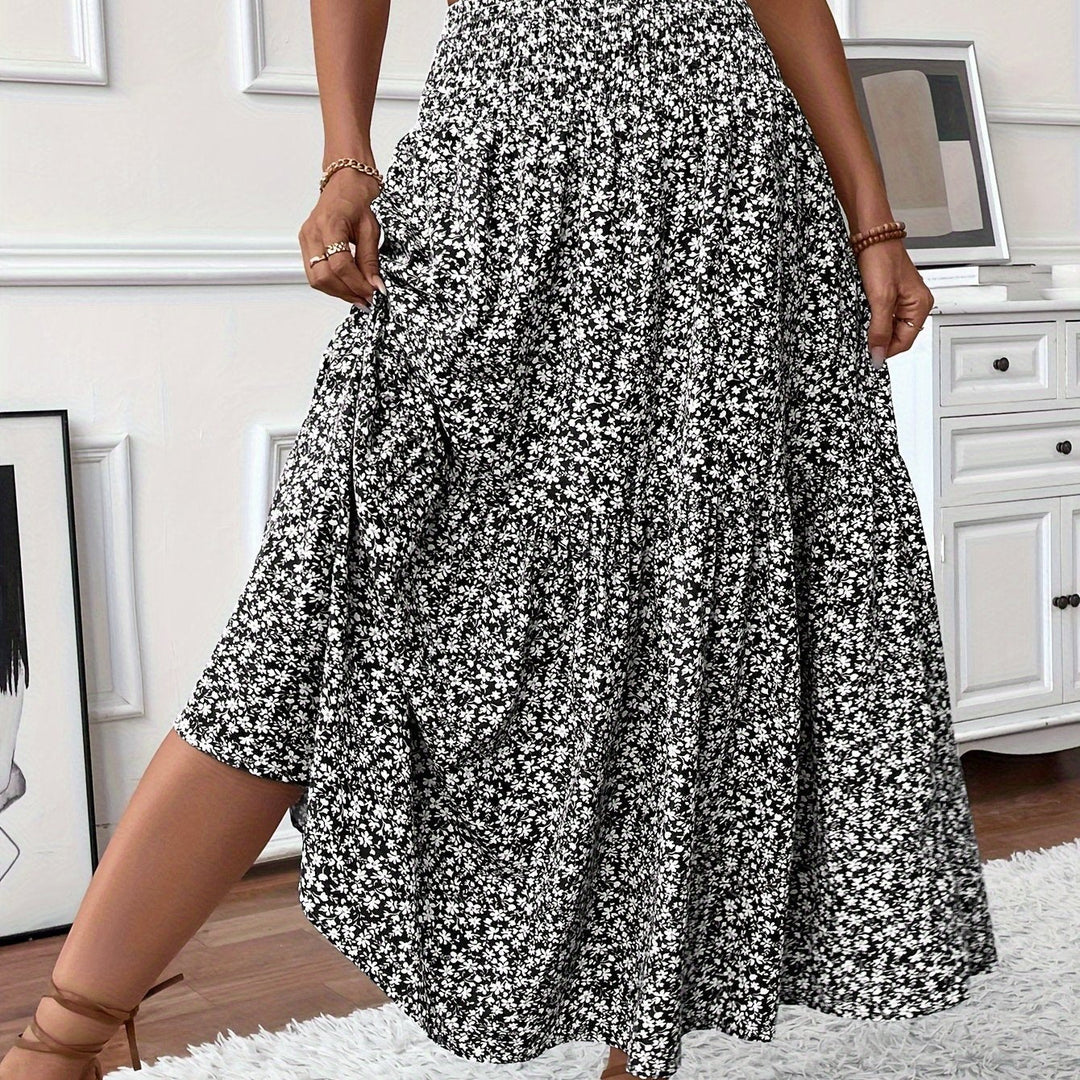 TAHLIA | TIERED FLORAL MAXI SKIRT