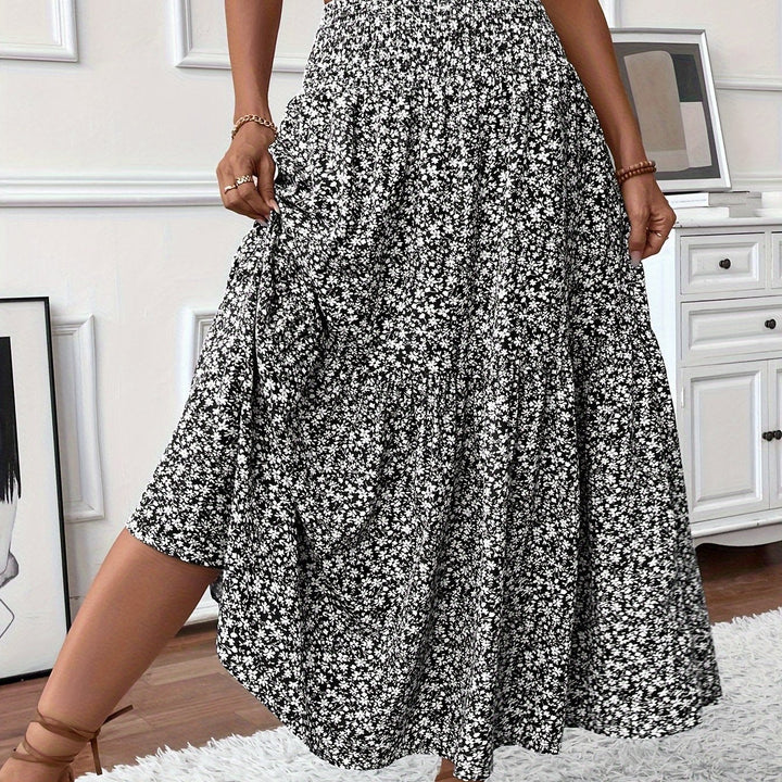 TAHLIA | TIERED FLORAL MAXI SKIRT
