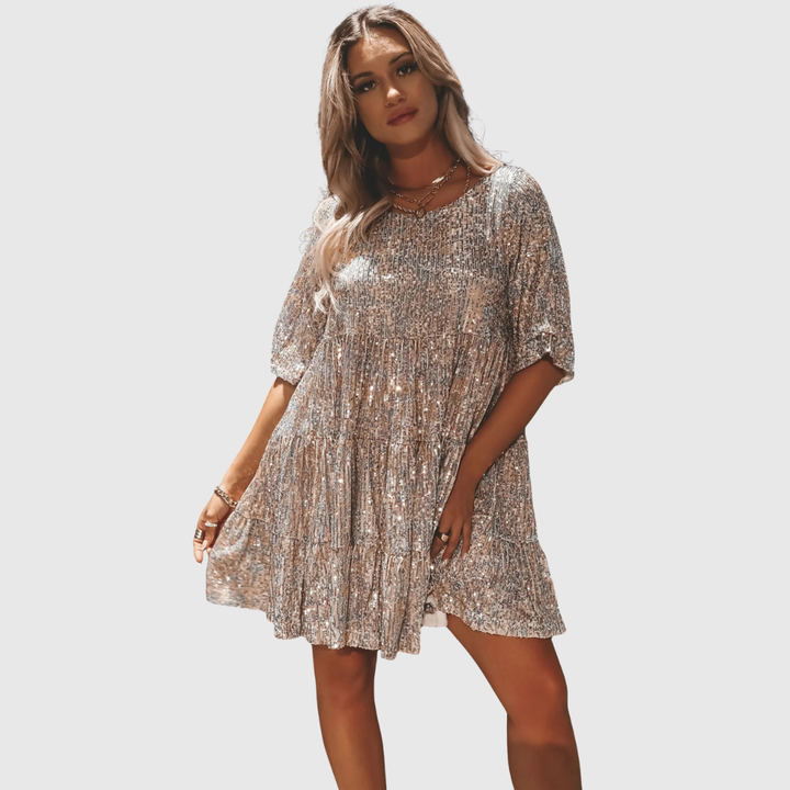 FIANNA | FLOWING SEQUIN MAXI DRESS