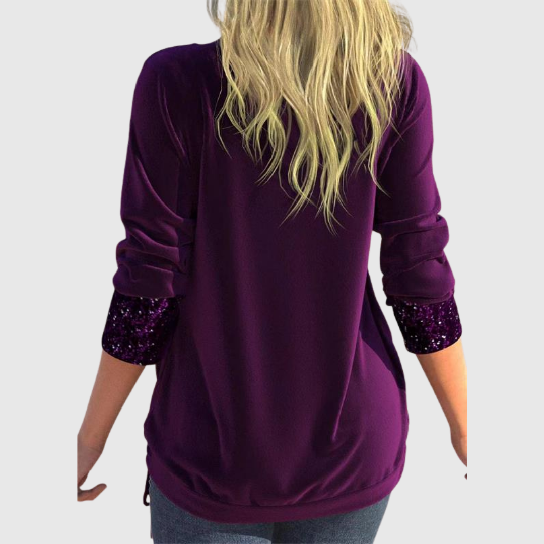 ODELINE | MODERN SEQUIN LAYER BLOUSE