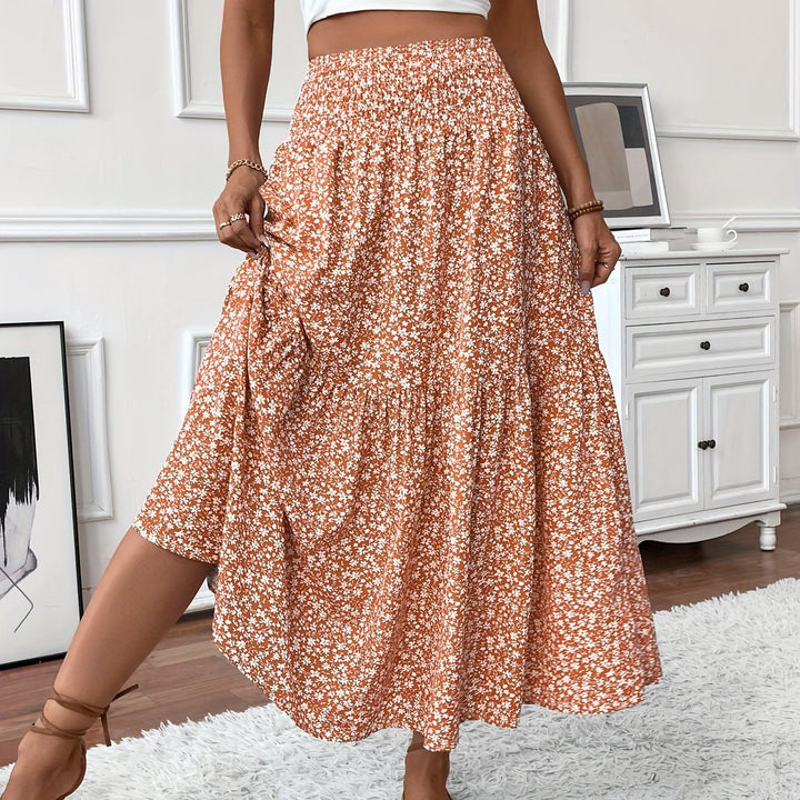 TAHLIA | TIERED FLORAL MAXI SKIRT