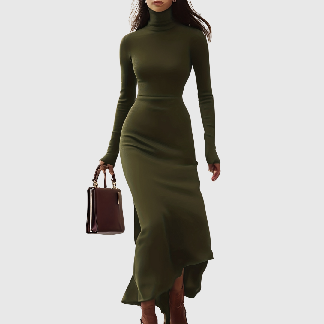 IESLA | HIGH NECK TIGHT-FASHION DRESS