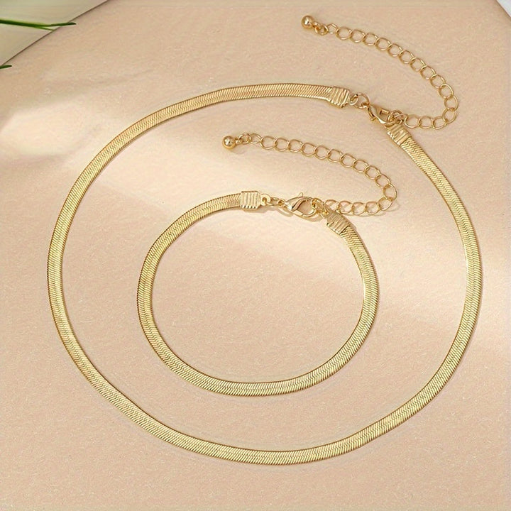 VINTAGE SNAKE CHAIN NECKLACE SET