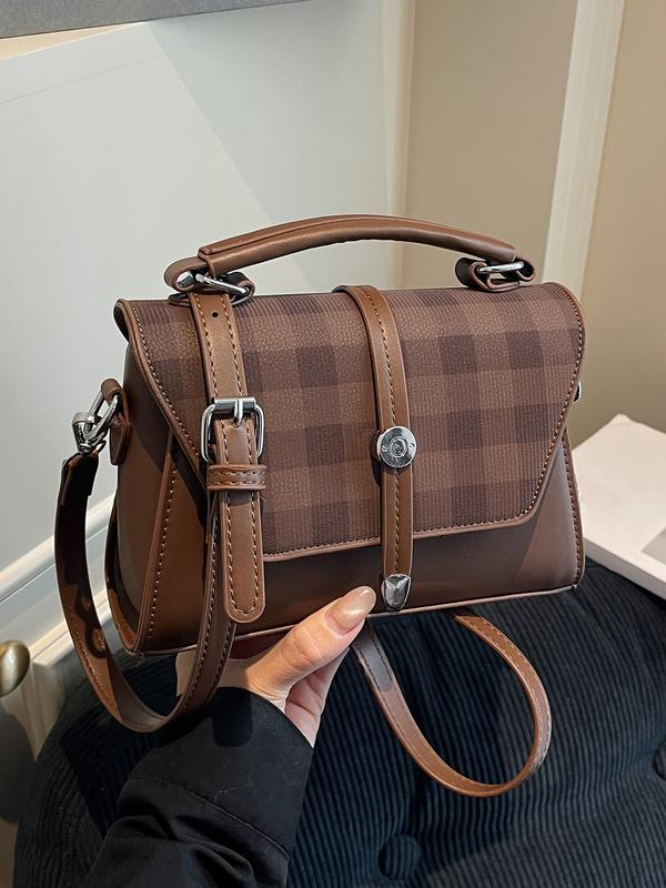 ALWINA™ - TRENDY CONTRAST STITCHING SMALL SQUARE SHOULDER BAG