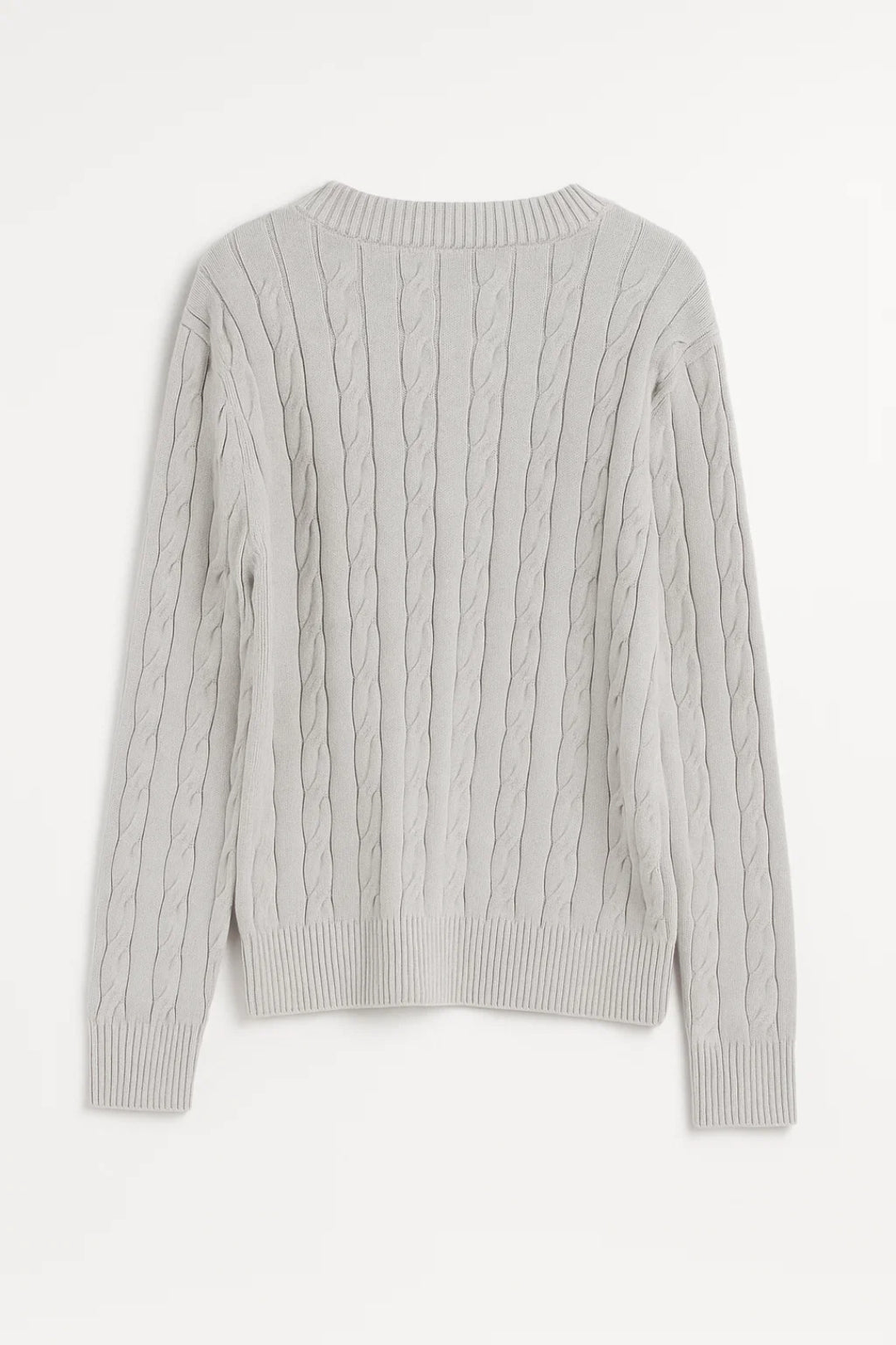 SUNNIVA | V-NECK CABLE-KNIT SWEATER