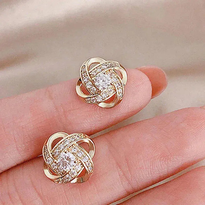 FLORAL SPIRAL GOLD EARRINGS