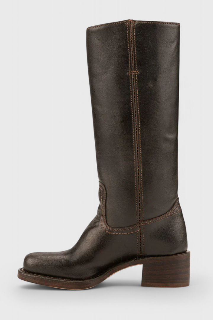 PIPPA | WOMEN'S LEATHER KNEE-HIGH BOOTS WITH HEELS