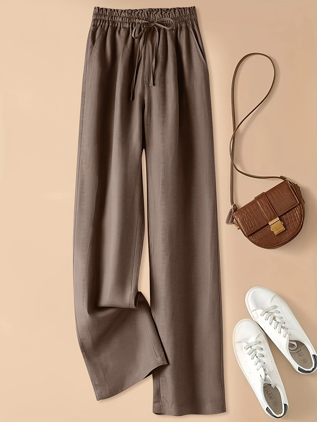 COLETTE | WIDE LEG DRAWSTRING TROUSERS