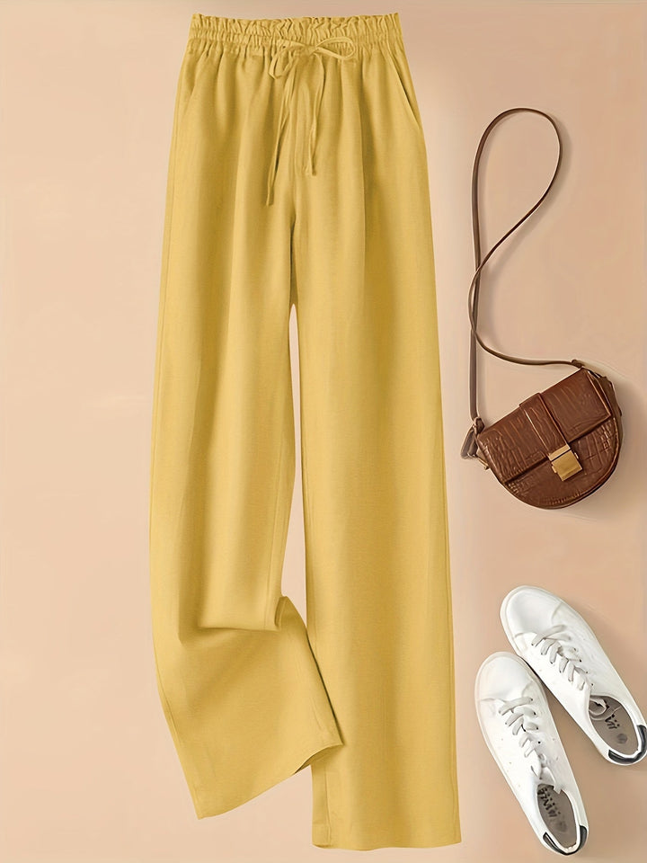 COLETTE | WIDE LEG DRAWSTRING TROUSERS