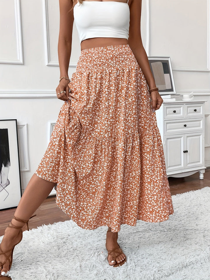 TAHLIA | TIERED FLORAL MAXI SKIRT