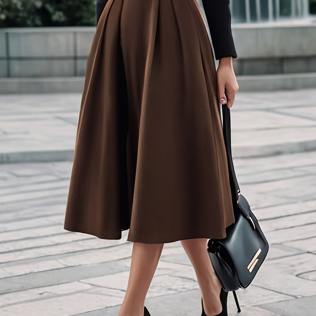 CELINE BLOOM | ELEGANT BELTED PENCIL SKIRT