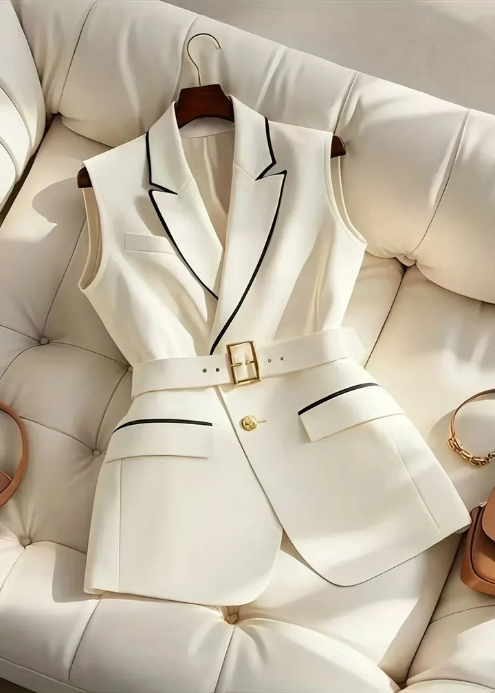 SOFJA - ELEGANT VEST WITH BELT