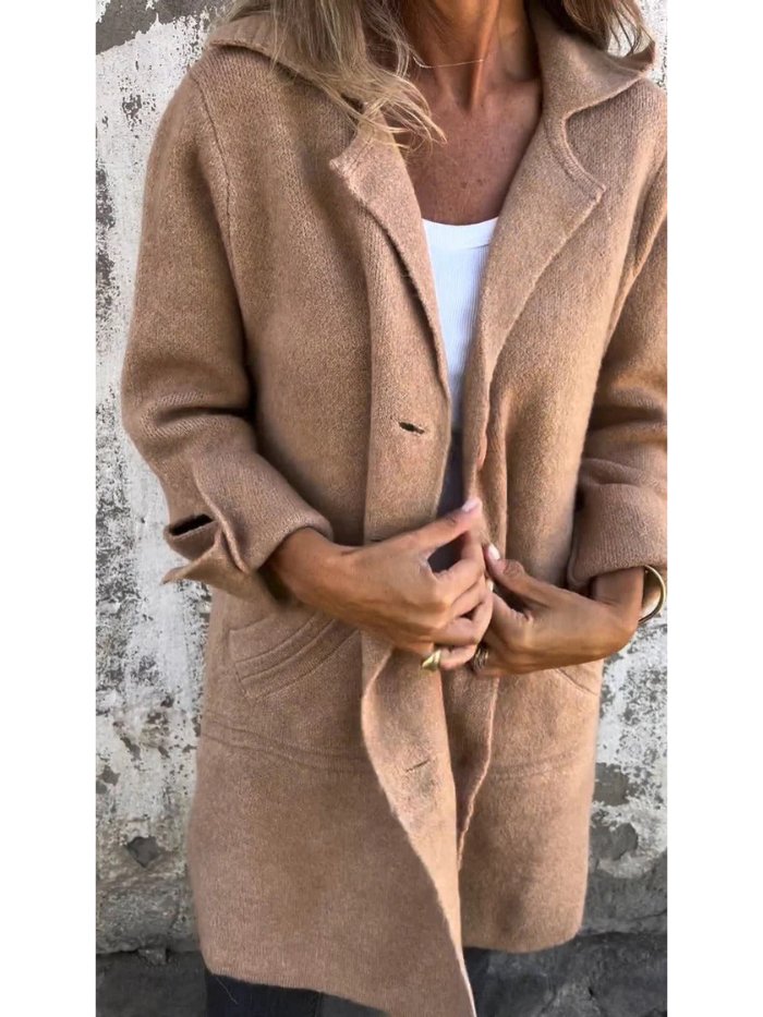 TESSA | SPRING COLLAR BUTTON-FRONT COAT