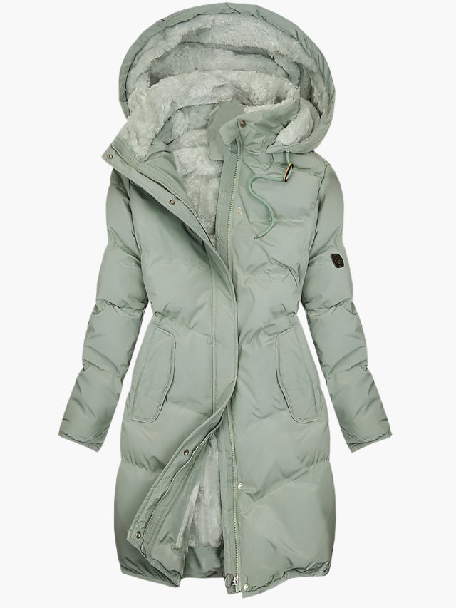 ARTEMIS | ELEGANT QUILTED HOODED COAT